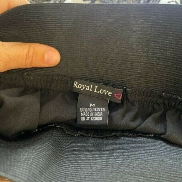 Royal Love Animal Print Boho Mini Skirt Brown Black M Medium - Picture 3 of 3